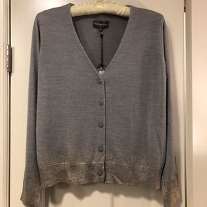 Michael Stars gold dipped cardigan